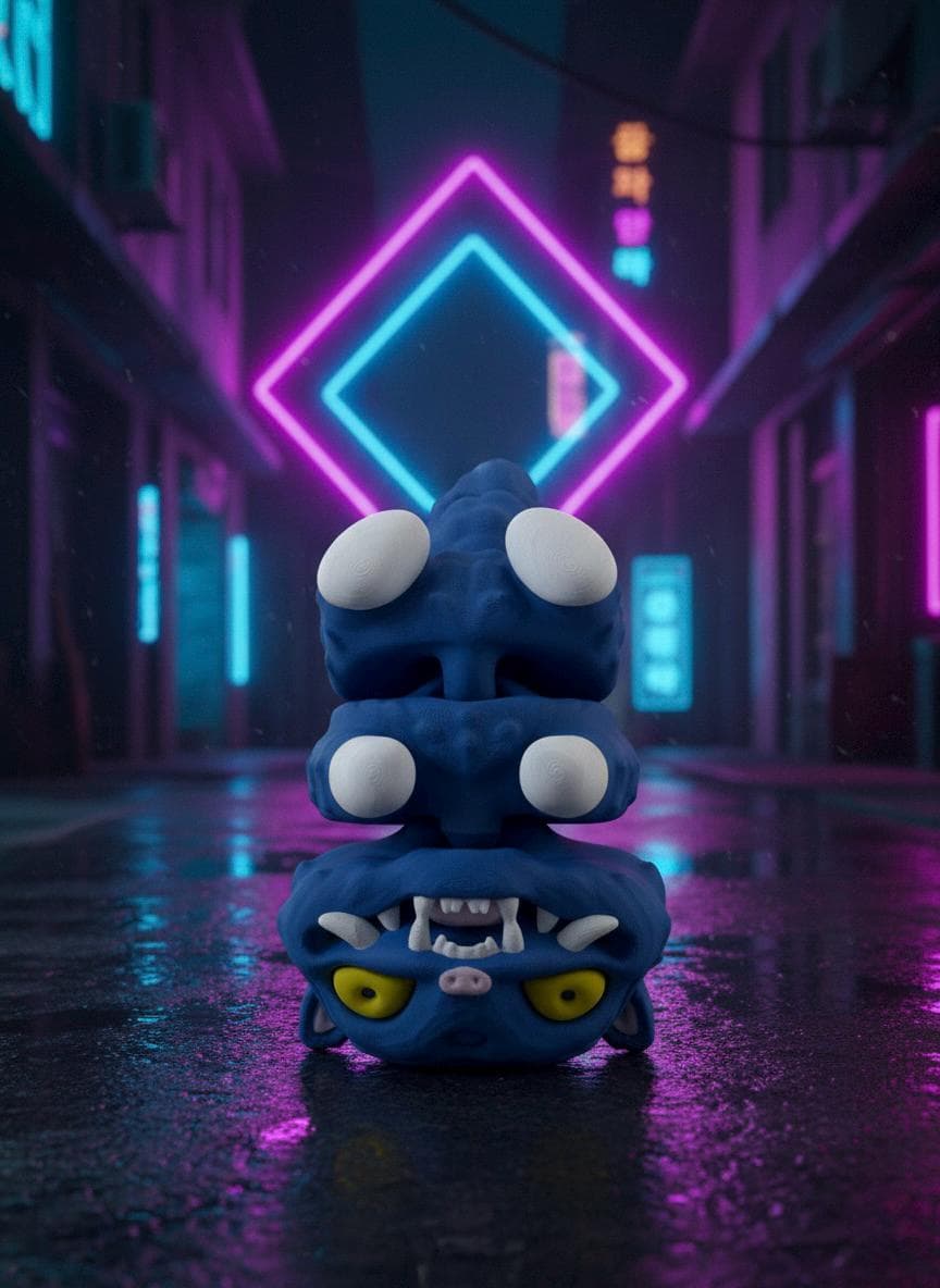 Derpy Tiger – Articulated Demon Pet Toy | Kpop Demon Hunters Collectible Figure | Poseable Anime-Inspired Desk Buddy